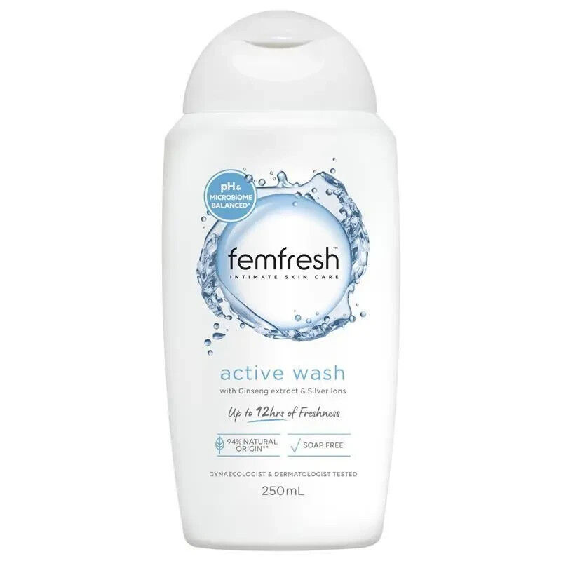 Femfresh Active Wash With Ginseng Extract & Silver Ions 250ml