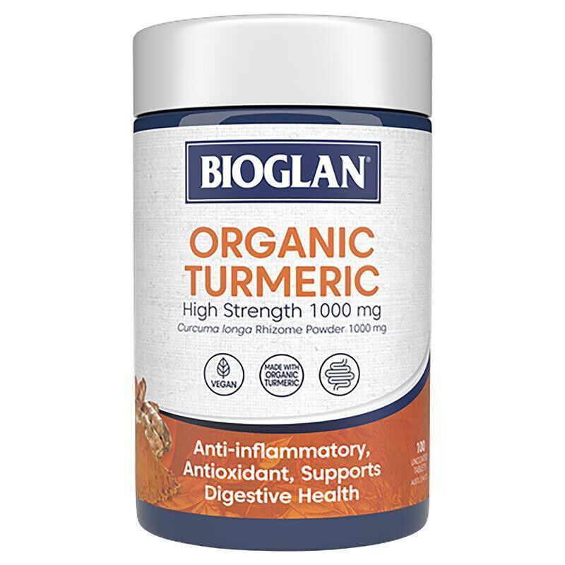 Bioglan Organic Turmeric High Strength 1000mg 100 Tablets