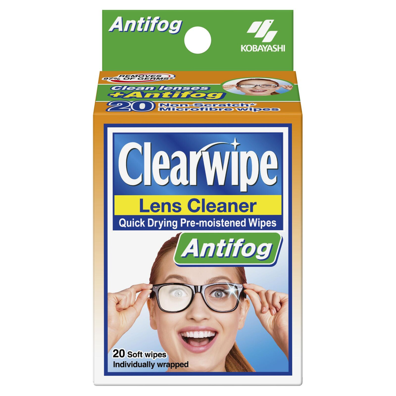 Clearwipe Lens Cleaner Antifog 20 Soft Wipes