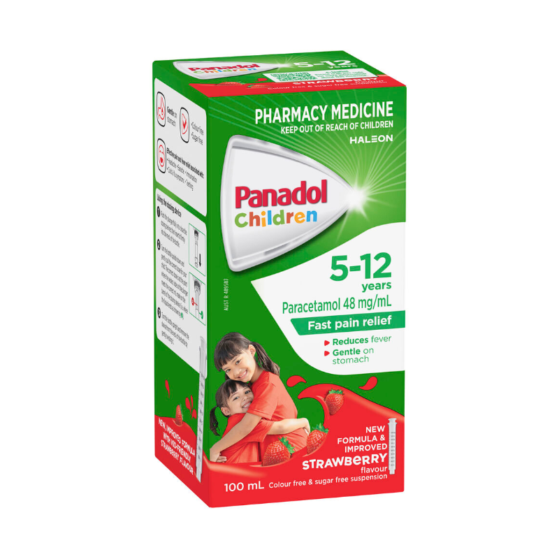 Panadol Children 5 - 12 Years Strawberry 100ml Suspension