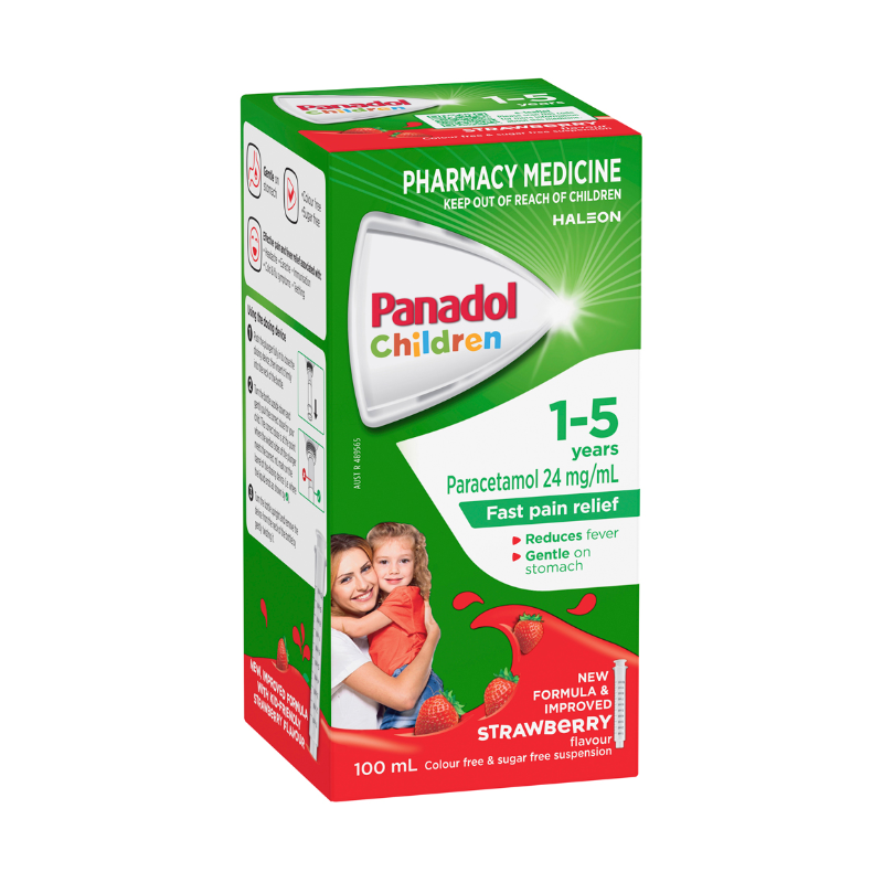 Panadol Children 1 - 5 Years Strawberry 100ml Suspension
