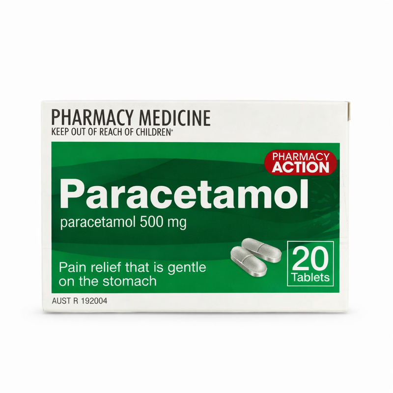 Pharmacy Action Paracetamol 500mg 20 Tablets Same as Panadol