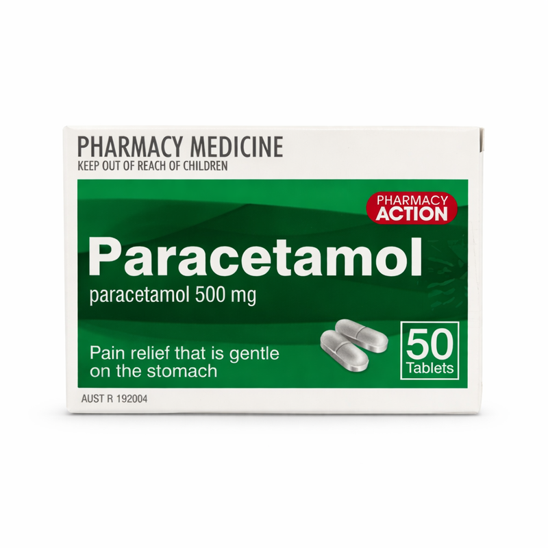 Pharmacy Action Paracetamol 500mg 50 Tablets Same as Panadol
