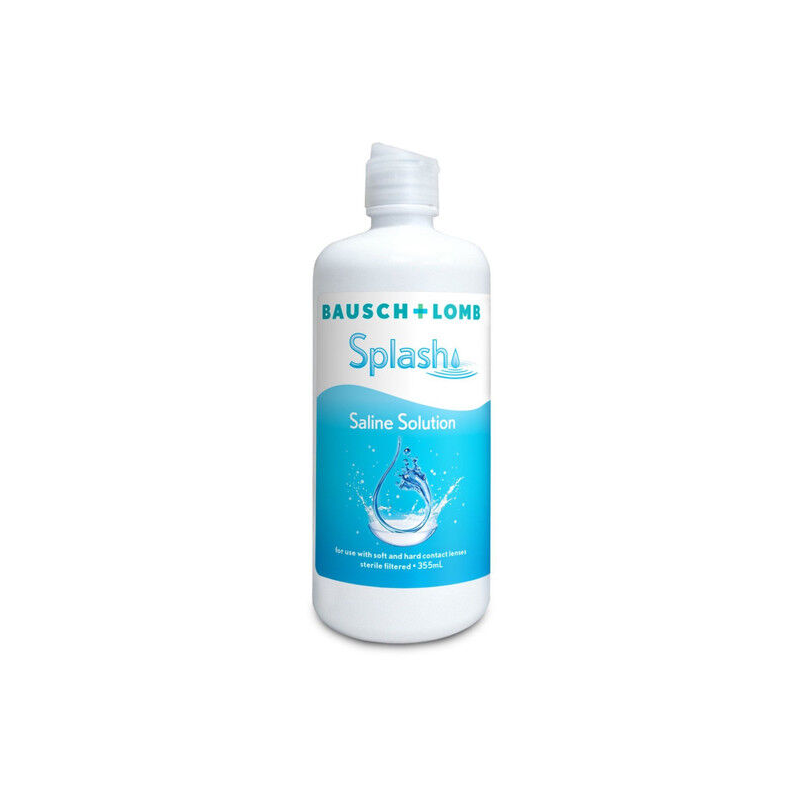 Bausch + Lomb Splash Saline Solution 355ml