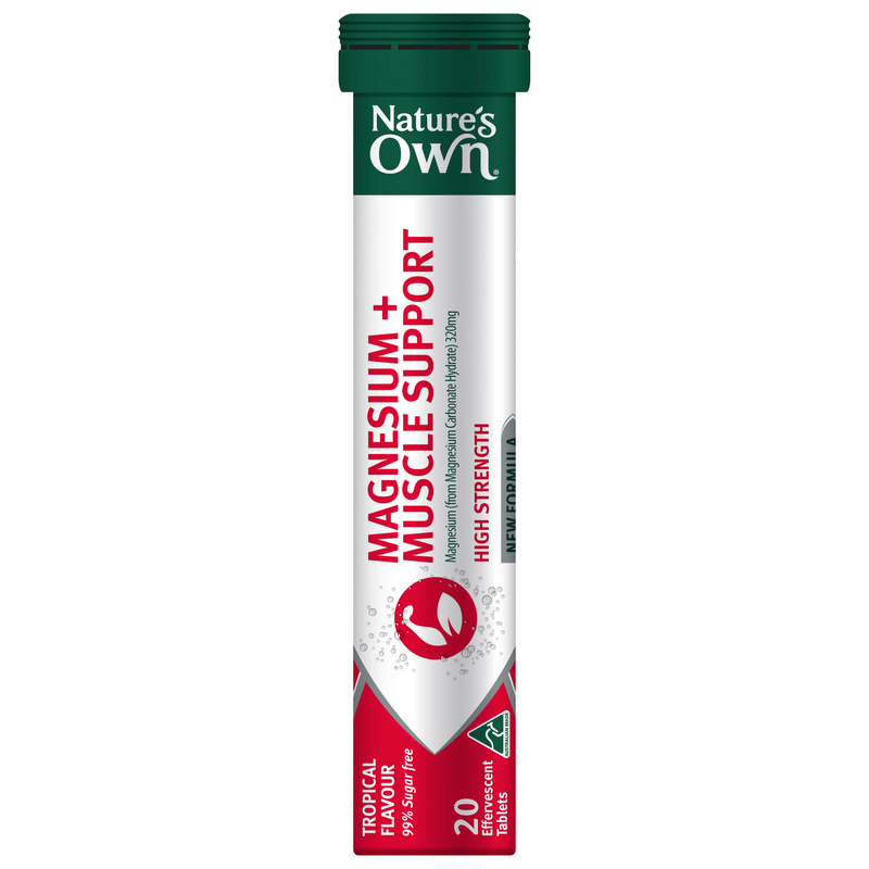 Nature's Own Magnesium + Muscle Support 20 Effervescent Tablets