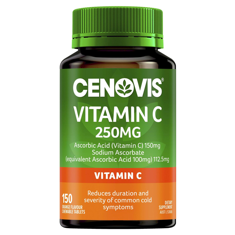 Cenovis Vitamin C 250mg 150 Orange Flavour Chewable Tablets