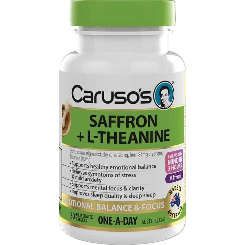 Caruso's Saffron + L-Theanine 30 Tablets