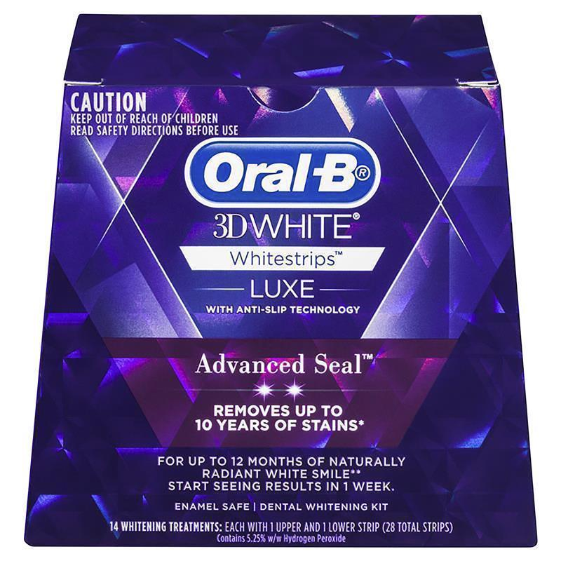 Oral B 3D White Whitestrips Lux Advanced Seal 14 Treatments