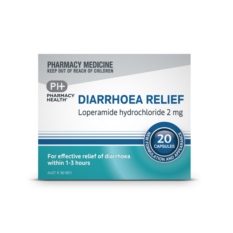 Pharmacy Health Diarrhoea Relief 2mg 20 Capsules Same as Imodium