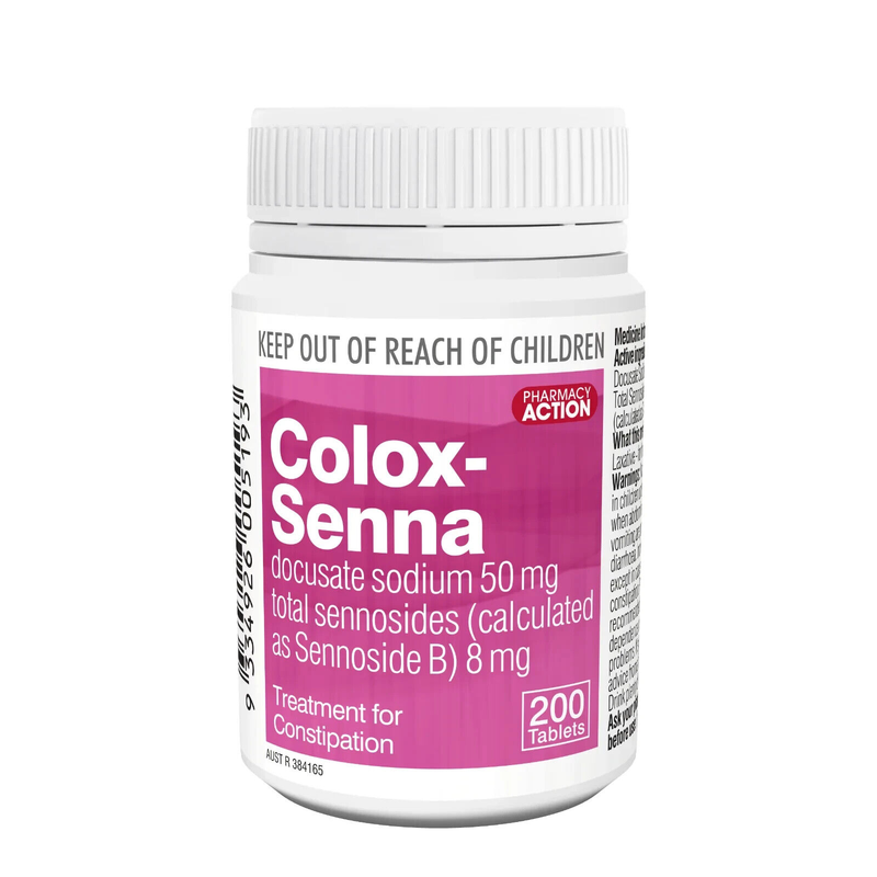 Pharmacy Action Colox Senna 200 Tablets Same as Coloxyl With Senna