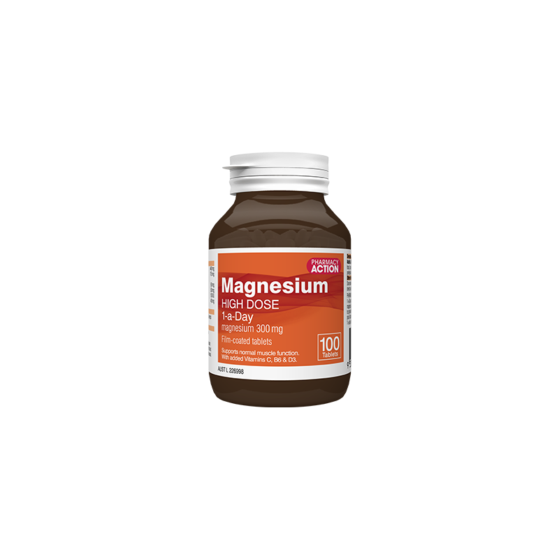 Pharmacy Action Magnesium 300mg 100 Tablets Same As Blackmores Bio Magnesium