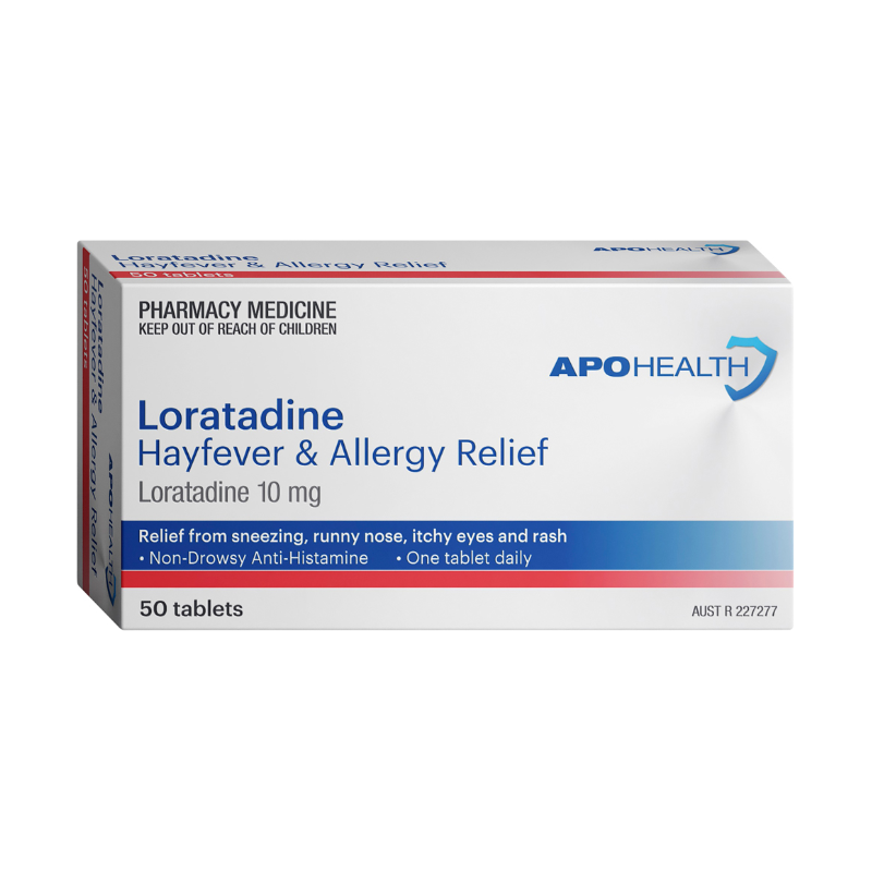 APH Loratadine 10mg Hayfever & Allergy Relief 50 Tablets Same as Claratyne