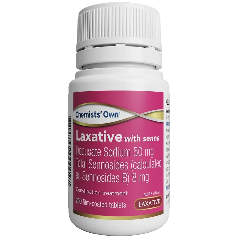Chemists' Own Laxative With Senna 200 Tablets Same as Coloxyl with Senna