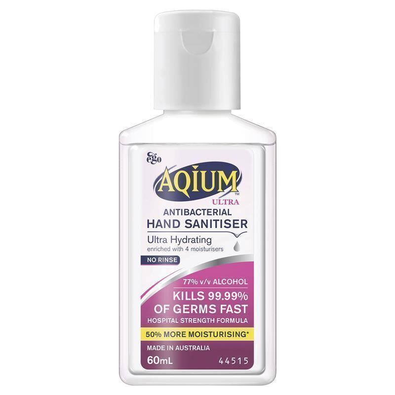 Ego Aqium Antibacterial Hand Sanitiser Ultra 60ml
