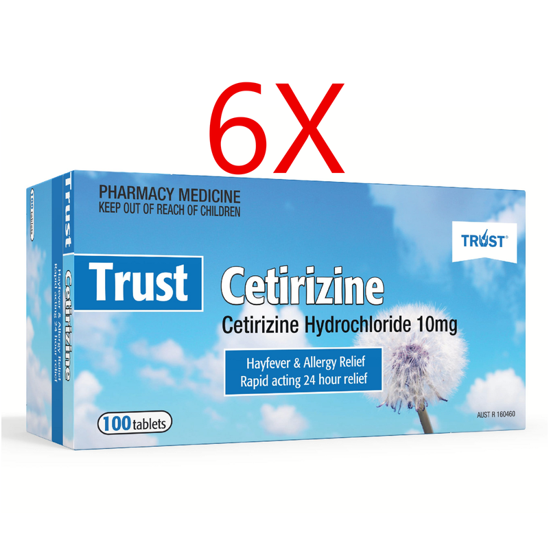 Trust Cetirizine 10mg Antihistamine 600 Tablets Same as Zyrtec