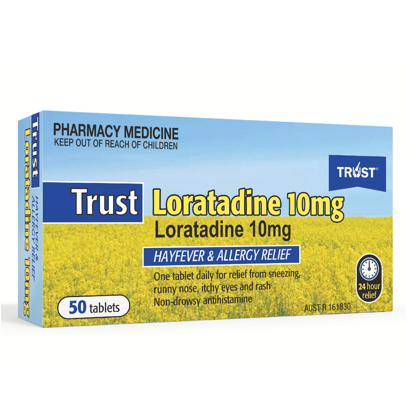 Trust Loratadine 10mg Antihistamine 50 Tablets Same as Claratyne